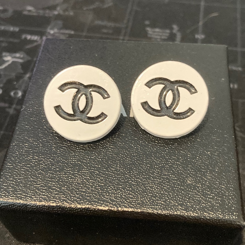 Chanel Button Earrings